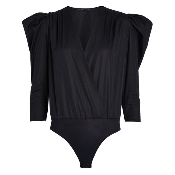 ZEYNEP ARCAY Puff Sleeve Wrap Bodysuit - Picture 4 of 8